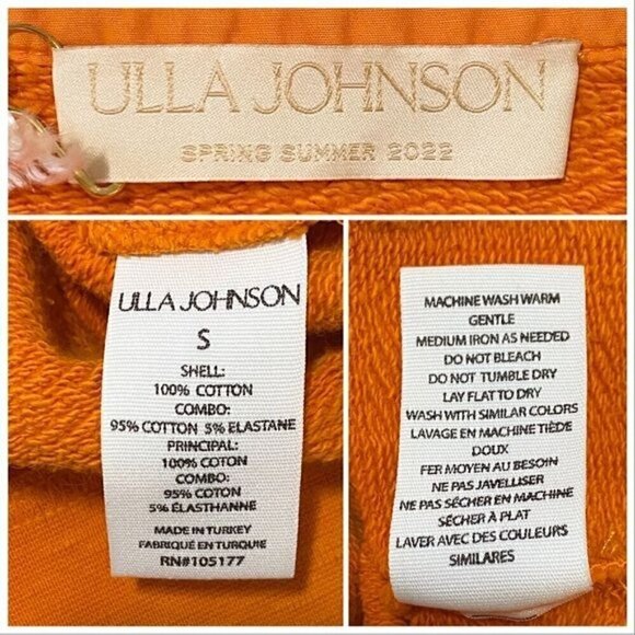 Ulla Johnson James bell-sleeve cotton top in marigold, Size S, New with tag - Picture 12 of 14